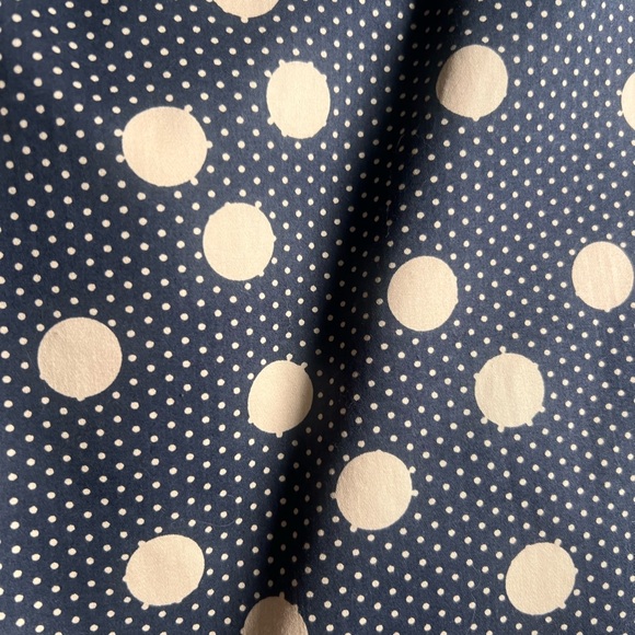 The Limited sz 2 navy blue/cream polka dot strapless dress! Vintage petite - Picture 6 of 16